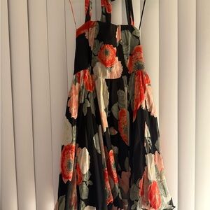 Alice + Olivia Thigh Length Flowy Corset Halter Dress
